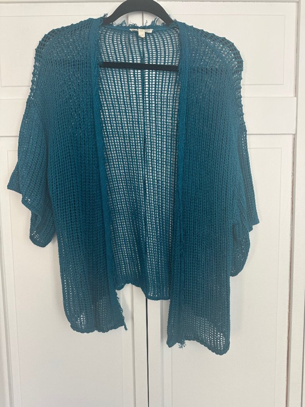 Eileen Fisher Medium Teal Mesh Cardigan Size Medium